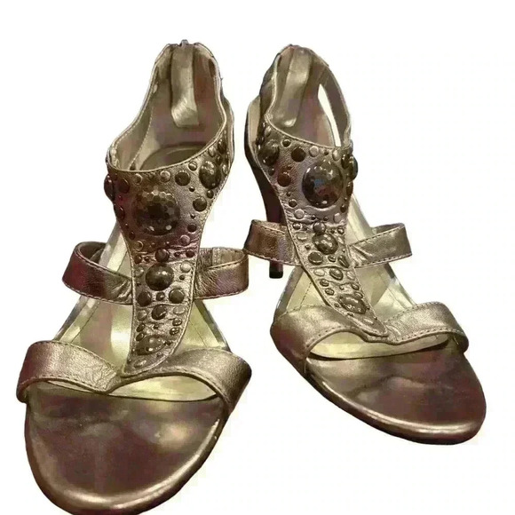 Style & Co Studded Silver Sandal Pauline,Size 8.5 - Picture 3 of 5